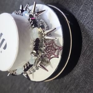 Webs of sparkle stack bracelet